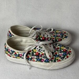 Vans Authentic Floral Print‎ Sneakers Womens 5 Mens 3.5 Low Top Canvas Shoes